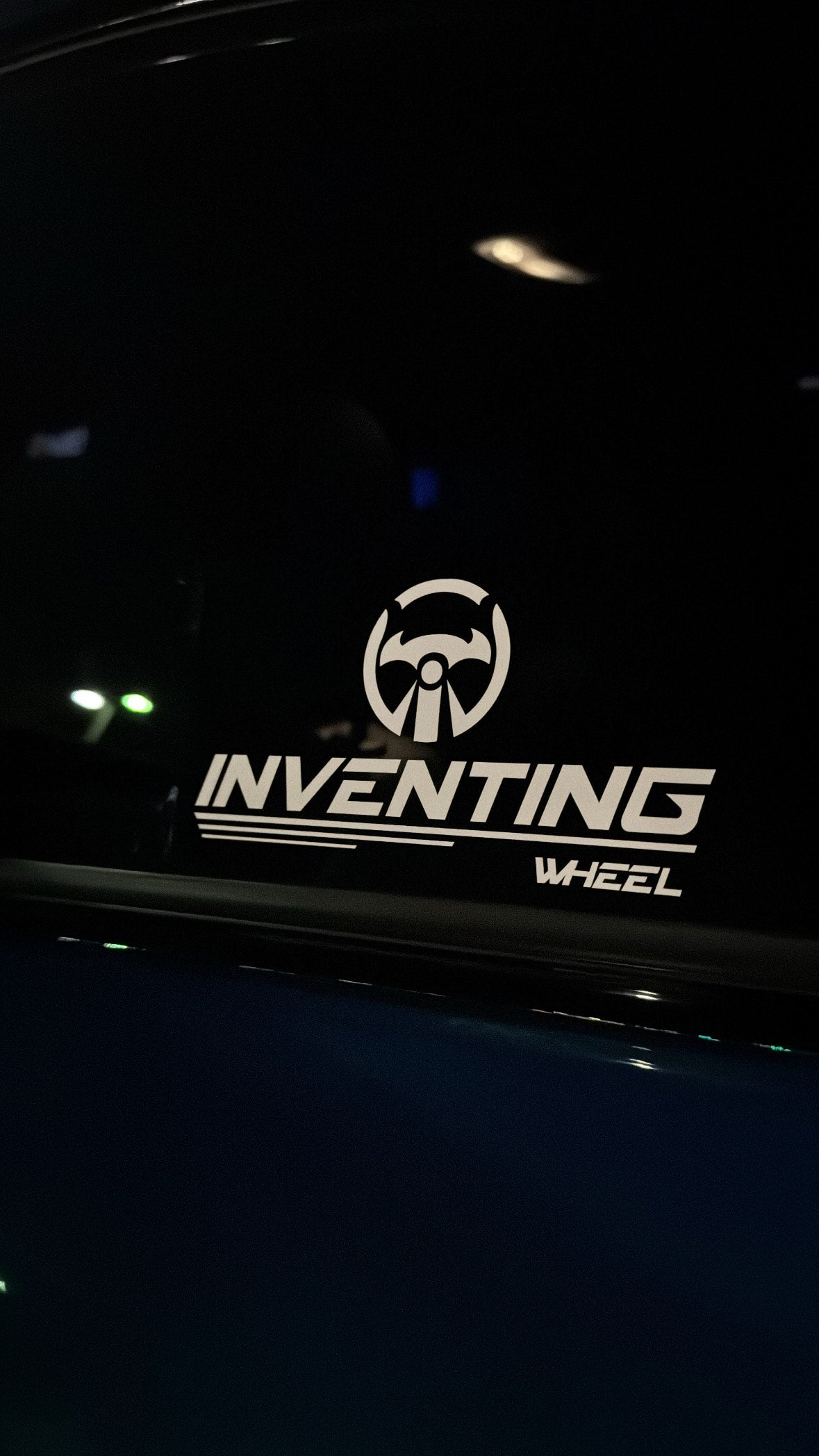 Inventing wheel window decal