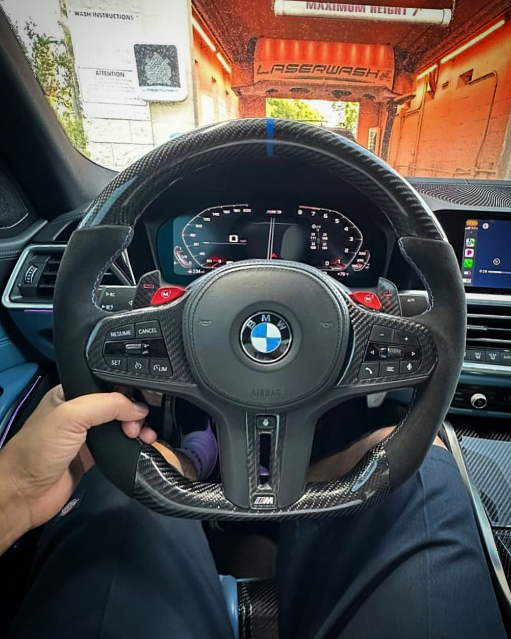 Bmw G series carbon fiber steering wheel