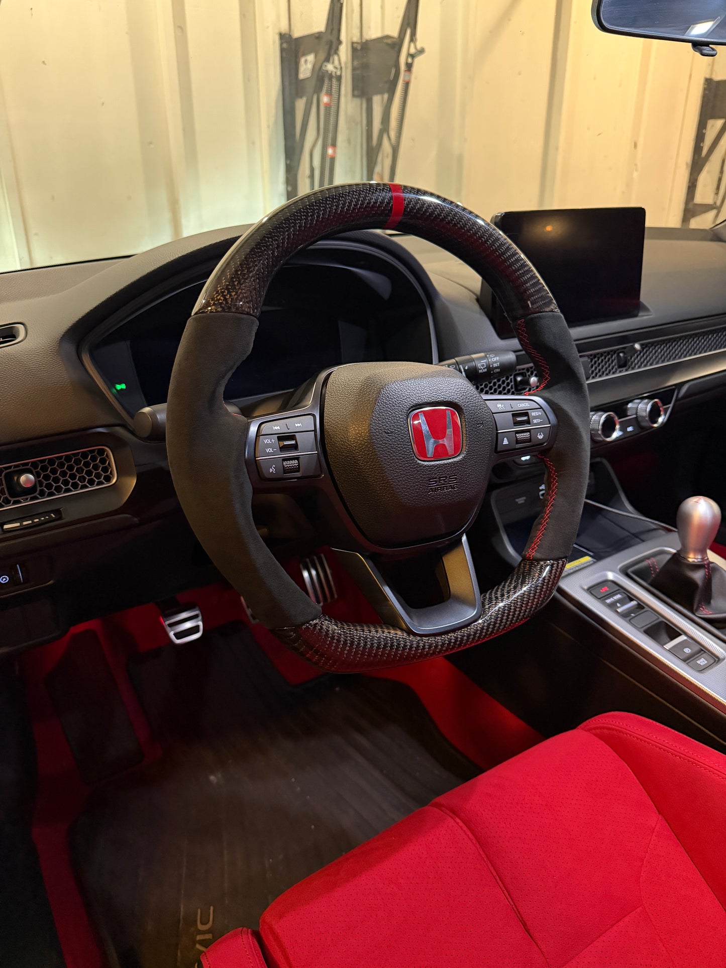 Honda Civic Type R Carbon Fiber Alcantara steering wheel