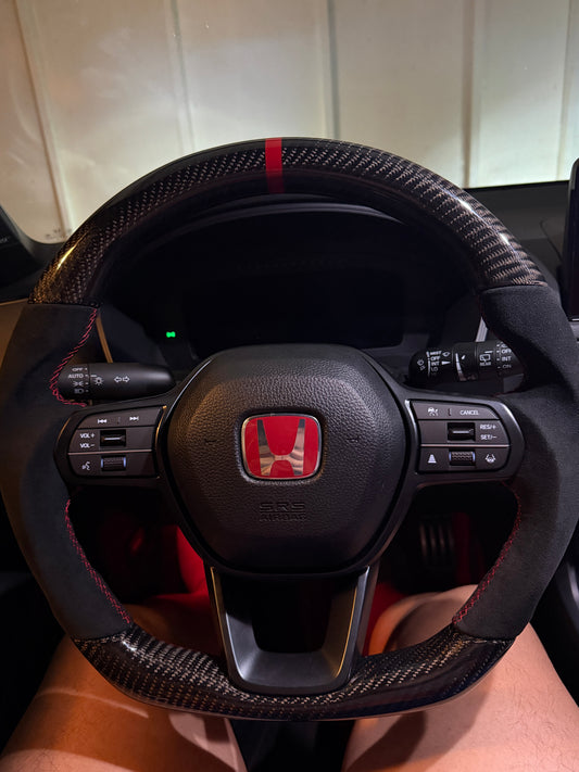 Honda Civic Type R Carbon Fiber Alcantara steering wheel
